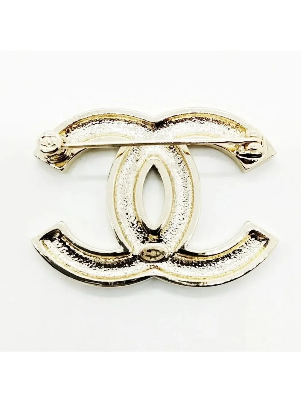 Chanel Brooch Pin Gold Black B24 B 597-050925